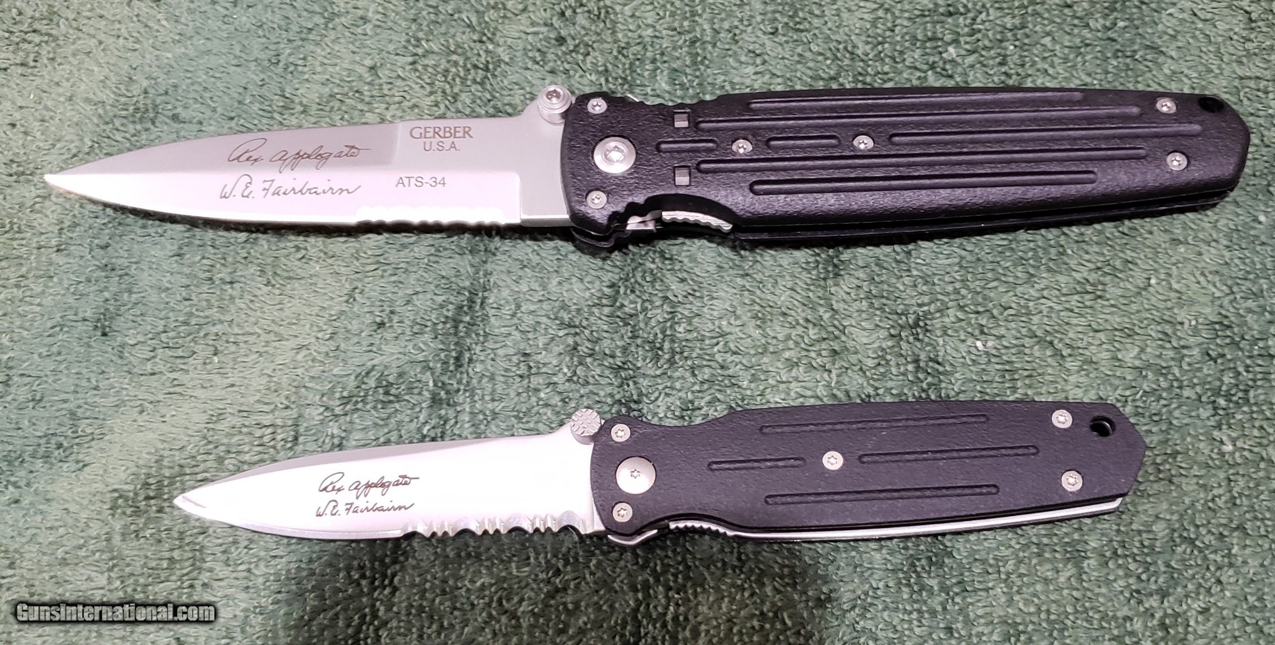 Gerber Applegate Fairbairn Covert Folder knife set. 1 full and 1 Mini  knife. for sale