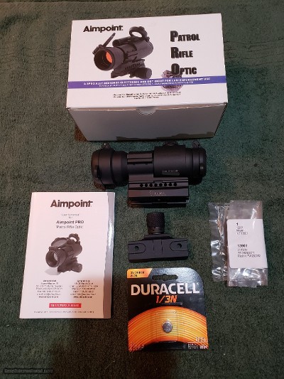 Aimpoint Patrol Rifle Optic. With Bobro Engineering Aimpoint M4/M4S Mount. Brand new.