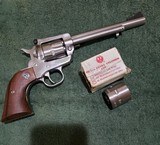 Ruger New model Super Single Six. (Mfg. 1985.) Model # KNR-6 Combo Convertible 22LR/22WMR. 6.5