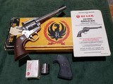 Ruger New model Super Single Six. (Mfg. 1985.) Model # KNR-6 Combo Convertible 22LR/22WMR. 6.5