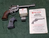 Ruger New model Super Single Six. (Mfg. 1985.) Model # KNR-6 Combo Convertible 22LR/22WMR. 6.5