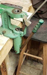 Reloading Package. All American 4 station reloading turret press. RCBS and Pacific Single stage reloading presses. Lyman/Ohaus D-5 Scale. Die Sets. - 2 of 7