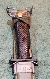 US M5A1 Bayonet (Imperial) With US M8 BMCO marked Scabbard. For US M1 Garand Rifle. - 10 of 10