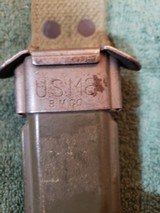 US M5A1 Bayonet (Imperial) With US M8 BMCO marked Scabbard. For US M1 Garand Rifle. - 7 of 10