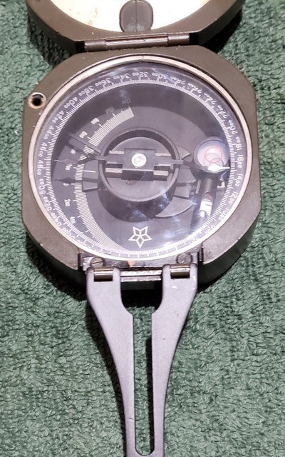 Vietnam era US GI Military M2 lensatic Artillery Compass with case. - Image 7 of 11