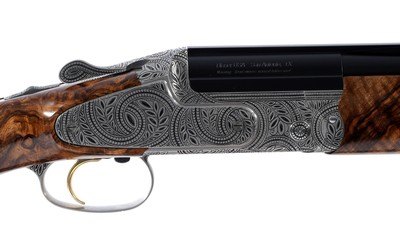 Blaser F3 Black Leaf III Scroll Sideplate - Custom Grade 3 New Engraved by Josephine Grobel
