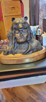 "Endangered Americans" bronze bust 24/25 by John Geis - 1 of 3