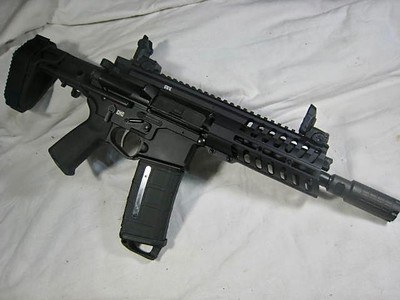 POF 415 EDGE Gas Piston AR15 Pistol Maxim Defense Brace HERA Flash Suppressor Flip Sights - Image 4 of 15