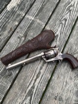 Colt SAA .45c 7 1/2" Nickel 1881 W/Holster - 1 of 15