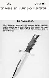 Gil Hibben/Ed Parker Fighting Knife 1968 Manti UT - 9 of 9