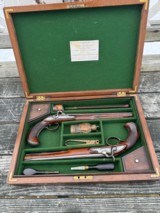 Cased English Dueling Pistols by Hammond - 1 of 15