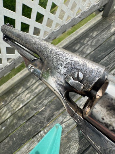 Colt 1862 Police, CW Inscribed, Engraved, Silver, Cased - Image 6 of 14