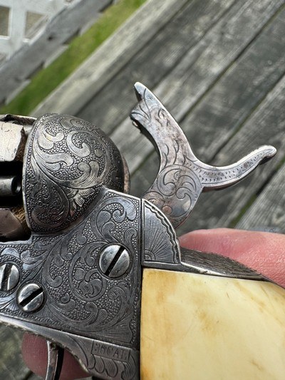 Colt 1862 Police, CW Inscribed, Engraved, Silver, Cased - Image 3 of 14