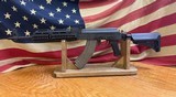 ROMARM CUGIR WASR-10 7.62X39 RIFLE WITH MIDWEST INDUSTRIES ALPHA QUAD RAIL, BONESTEEL FOLDING M4 STOCK ADAPTOR