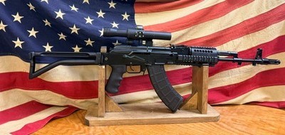 ARSENAL SAM-7SF 7.62X39 RIFLE WITH BELARUS 4X32 SCOPE AND MIDWEST INDUSTRIES RAIL. - Image 2 of 11