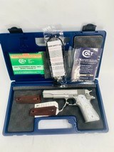 COLT SERIES 70 GOVERNMENT MODEL STAINLESS STEEL 1911 .45 ACP SEMI AUTO PISTOL - 1 of 7