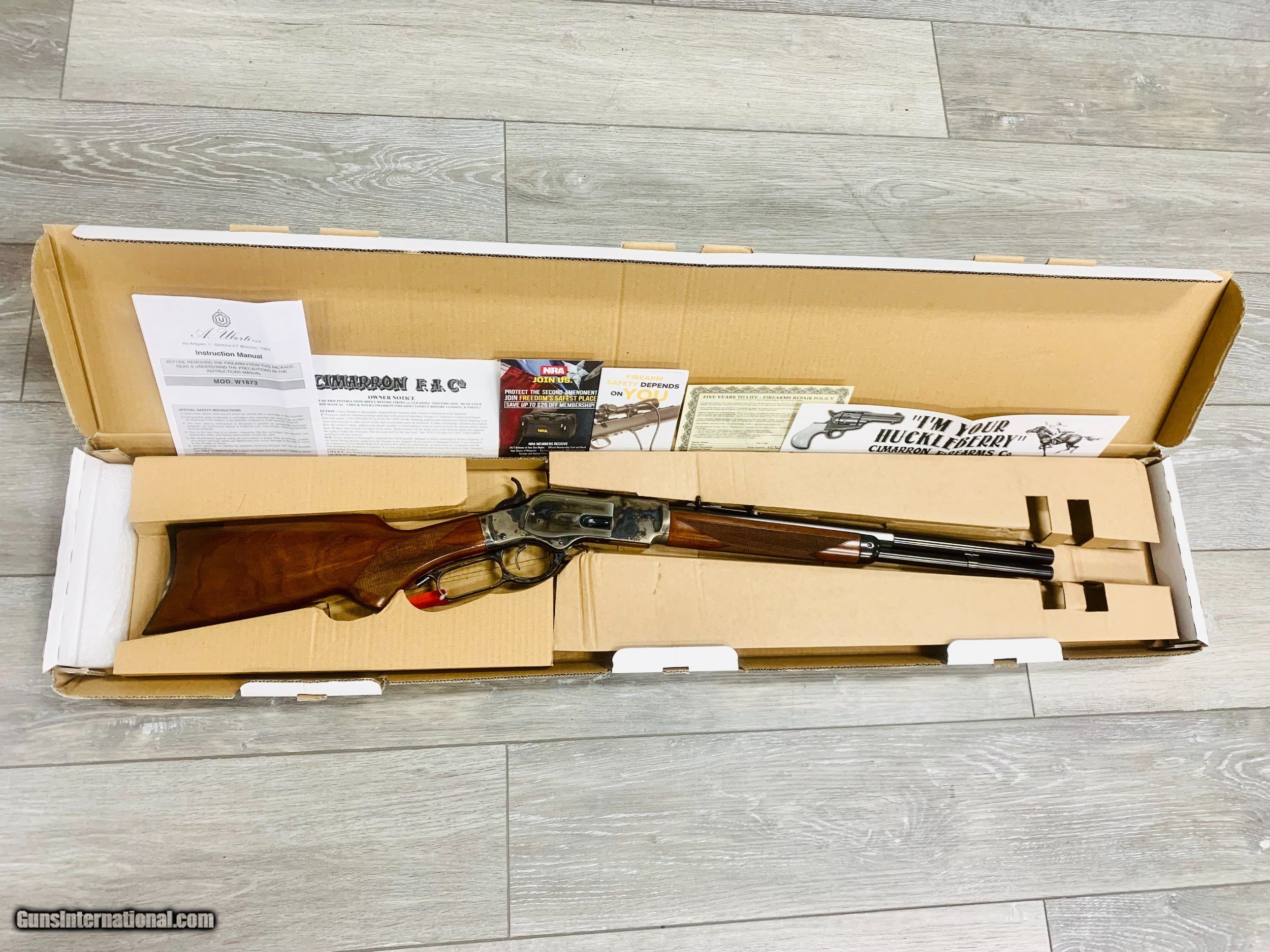 CIMARRON 1873 TEXAS BRUSH POPPER .45 COLT LEVER ACTION RIFLE 18" HALF