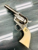 COLT SINGLE ACTION ARMY STOREKEEPER'S MODEL .45 COLT W/ GENUINE IVORY GRIPS & COMMEMORATIVE KNIFE - 2 of 8