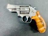 SMITH & WESSON MODEL 66-2 SNUB NOSE .357 MAGNUM W/ COMBAT GRIPS AND ADJUSTABLE TRITIUM SIGHTS