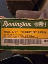 Remington 870 wingmaster 3 in mag. 12 gauge. - 9 of 9