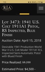 Colt M1911A1 US Army, RS , Blue, 1941 - 9 of 14