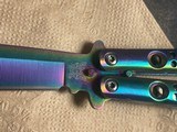 Benchmade Balisong Model 42 mint in box Rainbow 1980’s Butterfly Knife - 12 of 20