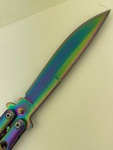 Benchmade Balisong Model 42 mint in box Rainbow 1980’s Butterfly Knife - 9 of 20