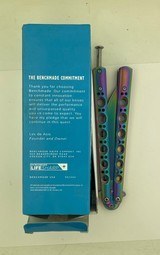 Benchmade Balisong Model 42 mint in box Rainbow 1980’s Butterfly Knife - 19 of 20