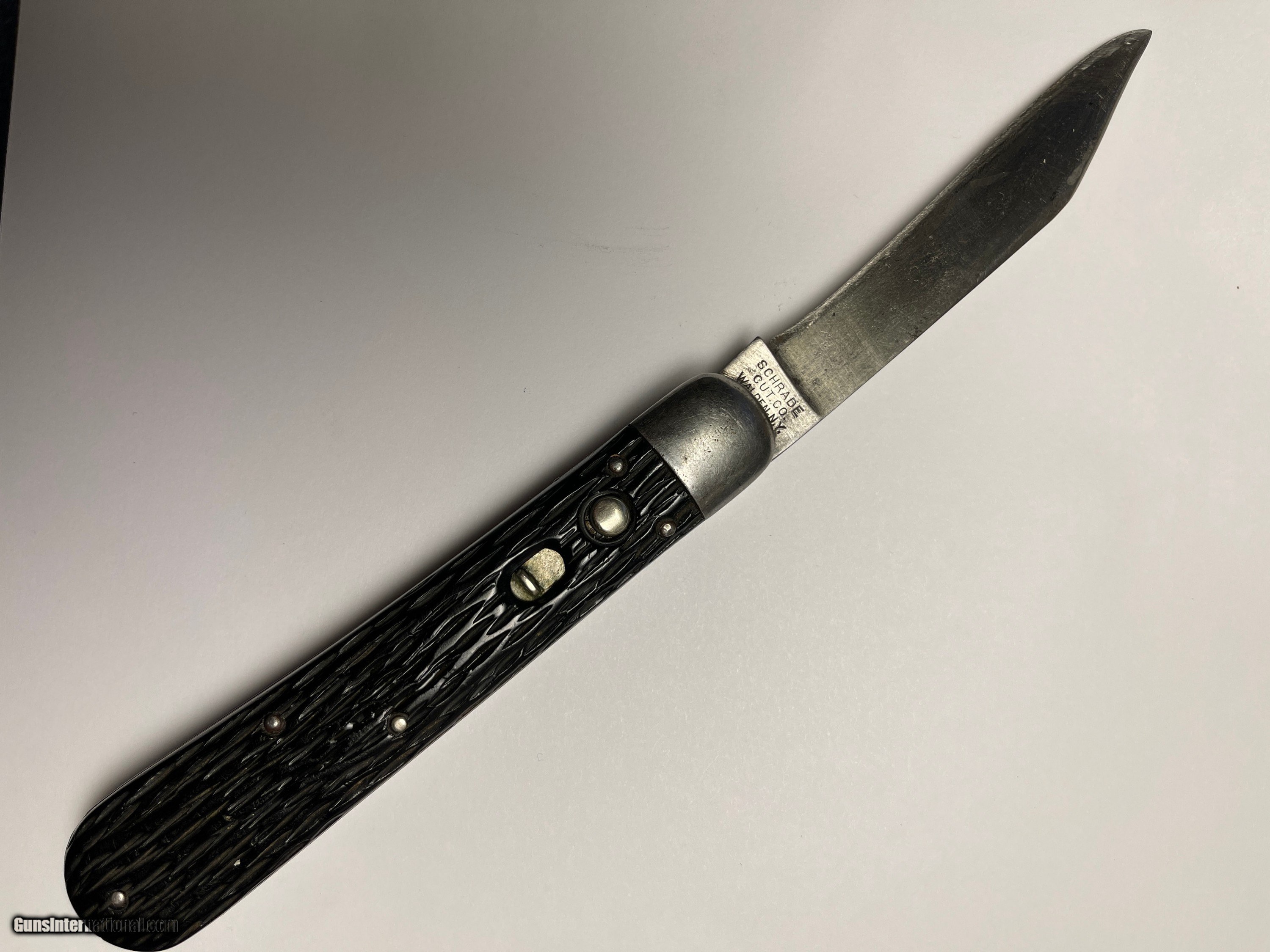Schrade Cut Walden New York Antique Switchblade Knife Free Shipping