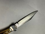 JAEGER BROS AUTOMATIC KNIFE MARINETTE WIS SAMBAR STAG OLD VINTAGE RARE - 3 of 9