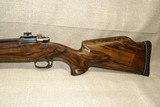 Custom Commercial FN Mauser 27 Inch Barrel 243 Win, Timney Trigger, Gorgeous Stock, Gold Game Scene, Target Crown - 2 of 14