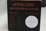 Athlon Ares BTR Gen2 HD 4.5-27×50 APRS5 FFP IR MIL Reticle - Unused - Boxed - Great Price - Nearly Half MSRP - 4 of 8