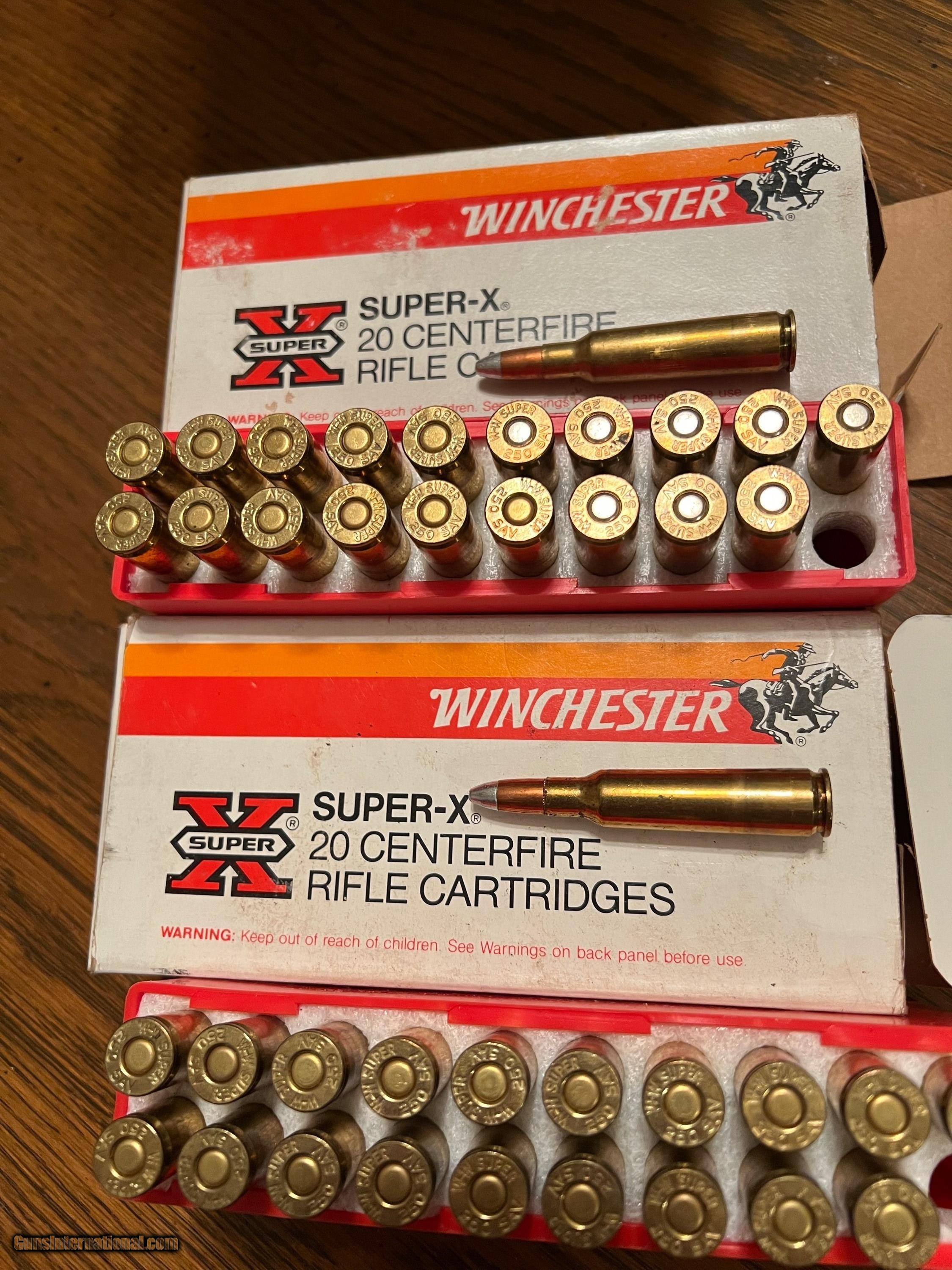 WINCHESTER. 250. SAVAGE. SILVER. TIP