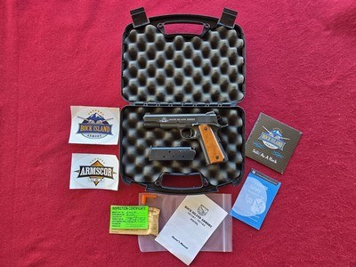 Rock Island Arsenal RIA M1911-A1FS FSP, .45ACP, 5” BBL, 7+1 Rd, 2012, Complete Factory Pkg & Case, 2 Mags, Excellent!