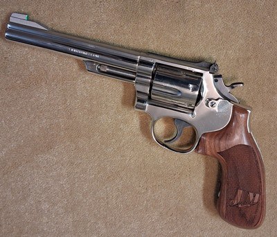 Nickle S&W model 19-4, 6 inch, .357 Magnum - Image 2 of 7