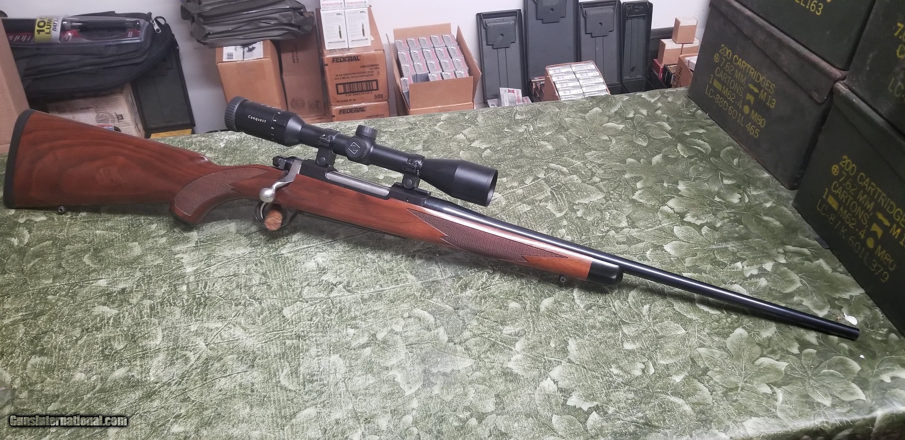 RUGER MODEL 77 MKII RL 257 ROBERTS 20" BARREL WITH ZEISS SCOPE