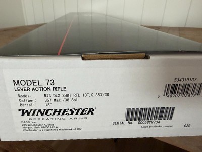 Winchester 1873 Deluxe Short Rifle -Grade VI - Davidsons Exclusive Limited 1 of 101 - Image 13 of 15
