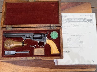 Colt 1849 Pocket Pistol - Gustave Young Engraved - Cased & Lettered - Image 9 of 15
