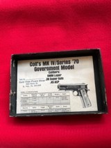 Colt MKIV Series 70 Nickel With 2-Piece Box .45 ACP Manufactured 1972 - 10 of 11
