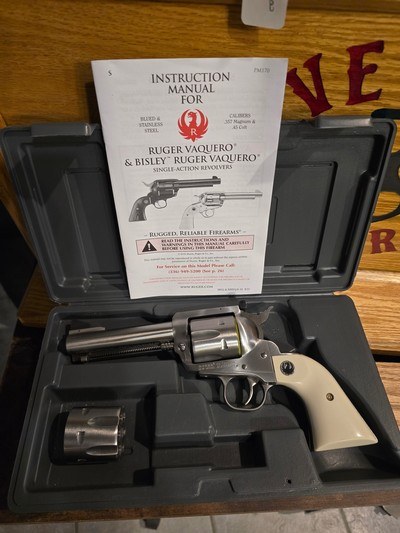 RUGER NEW MODEL BLACKHAWK IN 45LC AND 45ACP STAINLESS MODEL 05243 FLATTOP