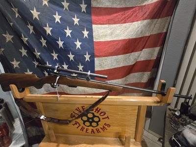 SAVAGE MODEL 23D 22 HORNET WITH A MALCOLM 4X SCOPE - Image 1 of 14