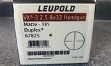 LEUPOLD VX-3 2.5-8X32 EER HANDGUN MATTE BLACK 1" DUPLEX SCOPE - 1 of 5