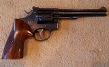 K-22 Revolver In NRA excellent condition. 6 inch barrel custom target grips - 2 of 9