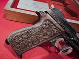 Rare & Beautiful Sig Sauer P210 Luxury Engraved With Exquisite Gold Inlay W/ Glass Top Wood Presentation Case - 9 of 10