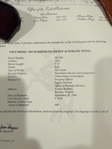 OSS Issued U.S. Colt Model 1903 Hammerless Pistol, Covert Sidearm of America's Wartime Spies - 2 of 18