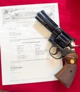 Stunning Blued4 Inch Colt Python 1981 With Colt Letter, Factory Box and Papers - 4 of 21