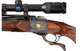 Master Engraved and Gold Inlaid Kazakhstan Themed Ruger/Spink No. 1 Single Shot Rifle with Zeiss Scope and Case - Image 5 of 8