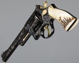 Jeff Flannery Signed, Engraved, and Gold Inlaid 357 Magnum Smith & Wesson Model 27-2 Double Action Revolver with Stag Grips - Image 2 of 7