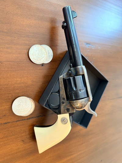 Colt Second Generation Single Action Army Revolver – .45 Colt – 51/2” Barrel – Blue/Case Color – Ivory Grips - 1970 Production