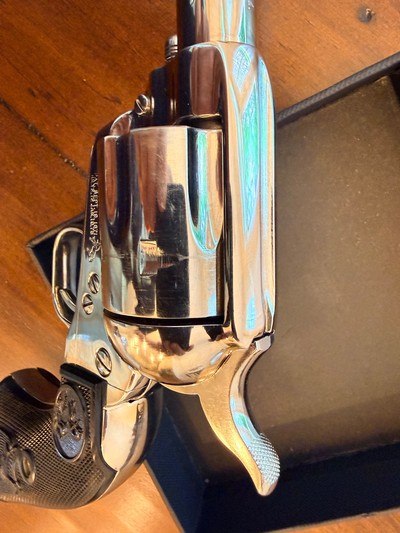 Colt Single Action Army Revolver – Rare .44 Special – Nickel Finish – 43/4” Barrel – 3rd Generation - Image 5 of 9